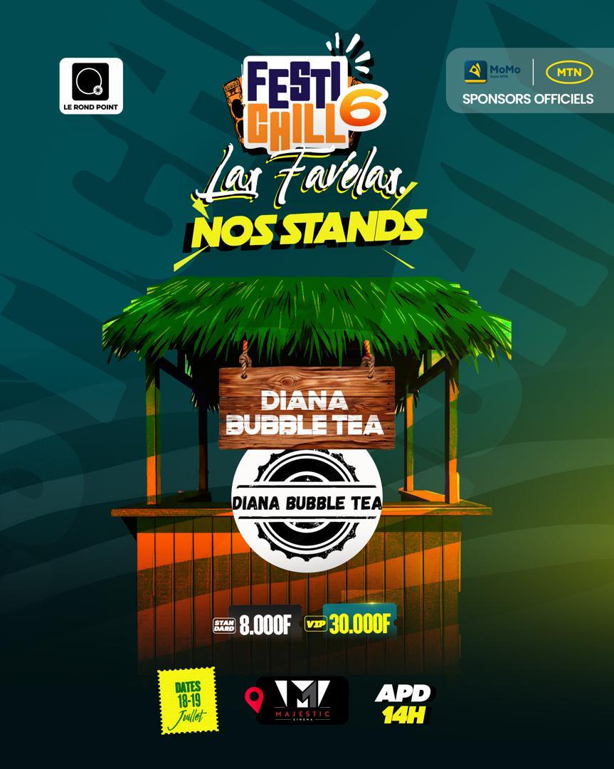 Affiche officielle du stand Diana Bubble Tea au Festichill 6
