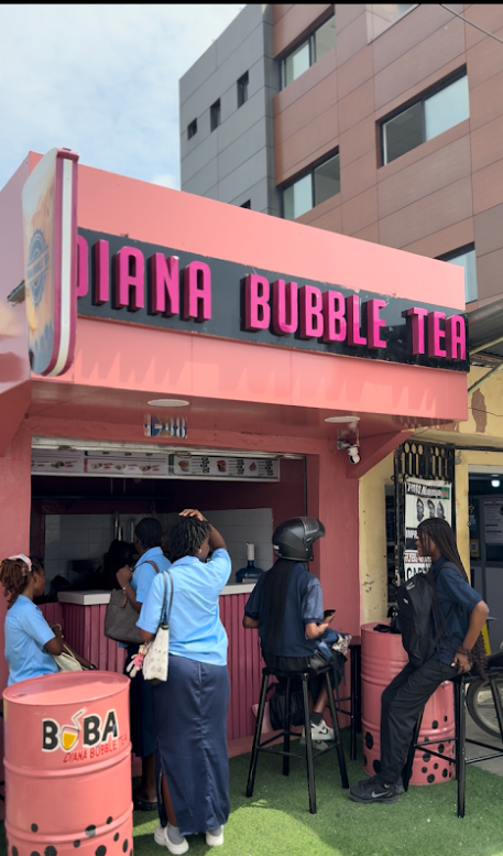 Devanture de Diana Bubble Tea à Gbegamey, Cotonou
